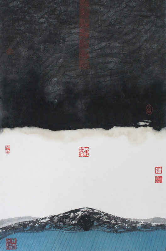 杜松儒 天地 76x48cm 2015年 纸本水墨
