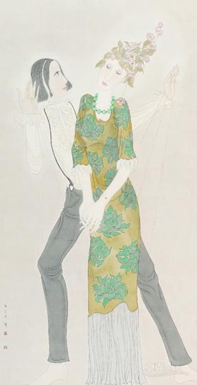 《傀儡戏之花花小姐一》 韩荷 66x137cm 2012