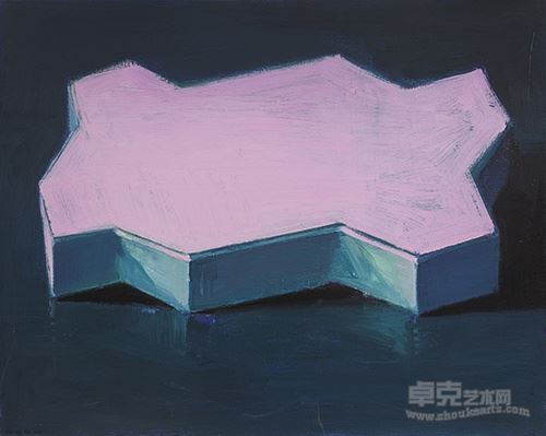蔡泽滨 闪电式的边缘是他紧张的肉体所必须的 布面丙烯 100x80cm 2015