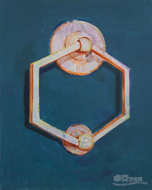 蔡泽滨 六角形的哀鸣 布面丙烯 100x80cm 2015
