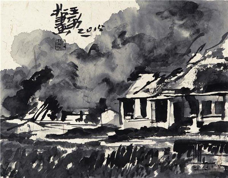 水墨风景1 王劲松 37×48cm 2015