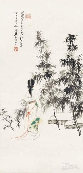 《倩影》 张大千 1944年