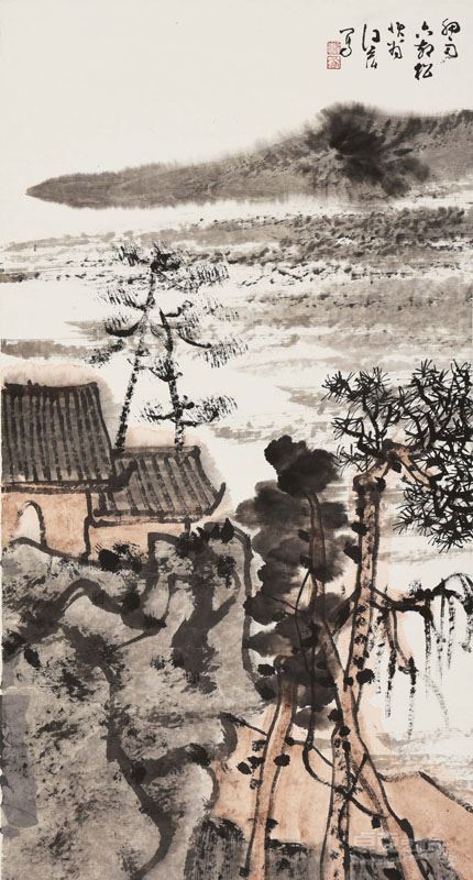 江宏 山水三 水墨纸本