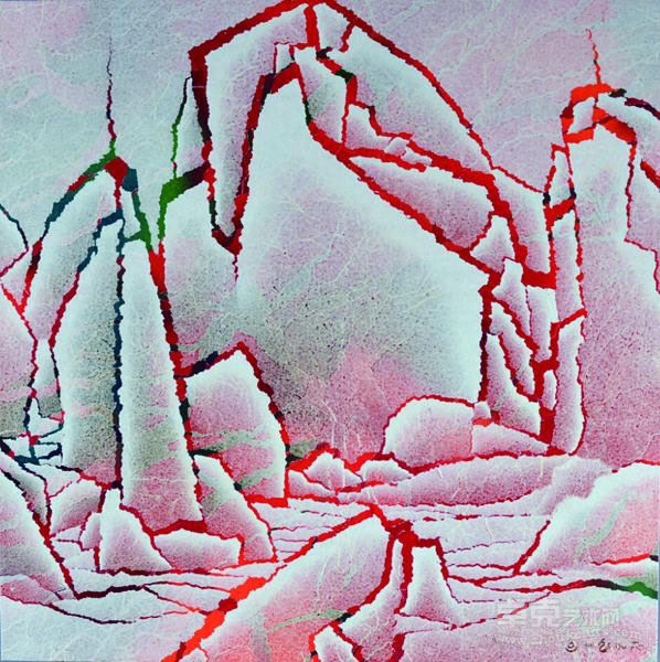 《裂变—美景1》 仇德树 135×135 cm