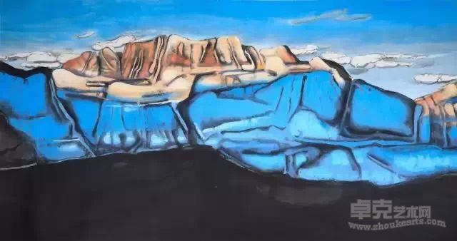 有风景的土地 - 湖（98cm.180cm）