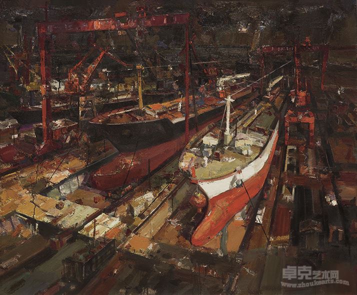 刘玉龙  中国梦—沸腾的船厂之三  2015  150×180（奖）
