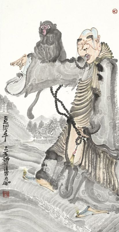 周京新作品罗汉 69-39cm 2014