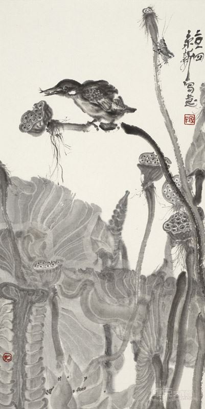 周京新作品 荷 2014年68-34cm (3)