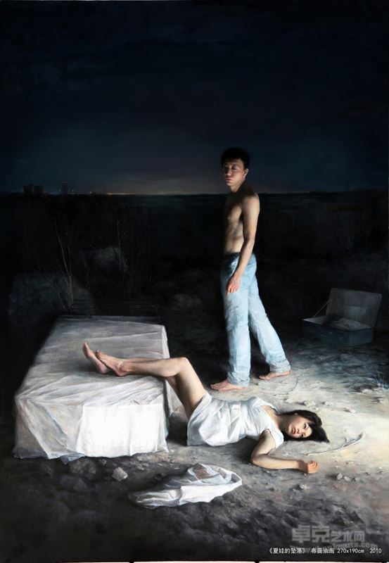 李陈辰 夏娃的着坠落270x190cm 油画