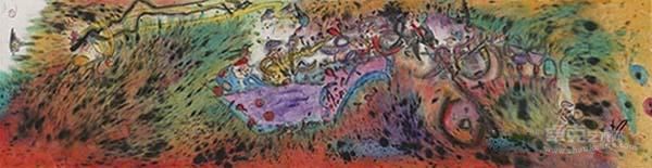 《怒放丝路》 扬笛 136x35cm 2015年
