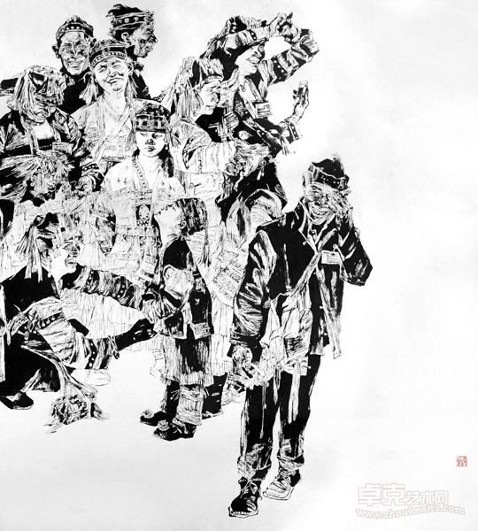 《七彩云贵-局部》 250×330cm 2013