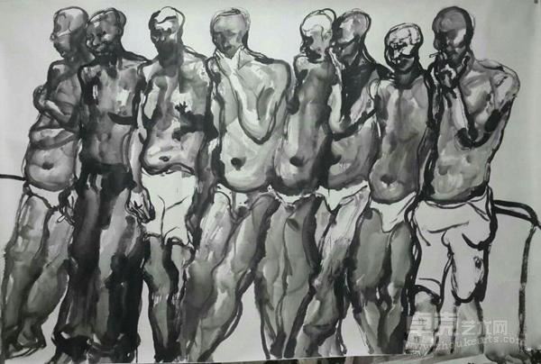 《男人们》 曹宝泉 210x140cm 2015