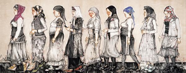 《丽日佳人》 240x610cm 2011
