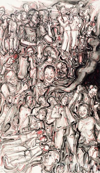 《红色穿越》 380x222cm 2012