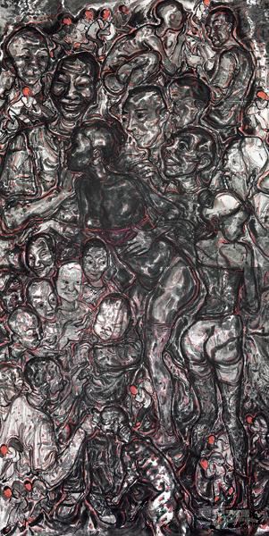 《红粉蚁族》 393x199cm 2013