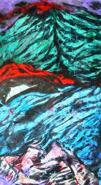 新西兰风景系列8 81*155cm 2015年