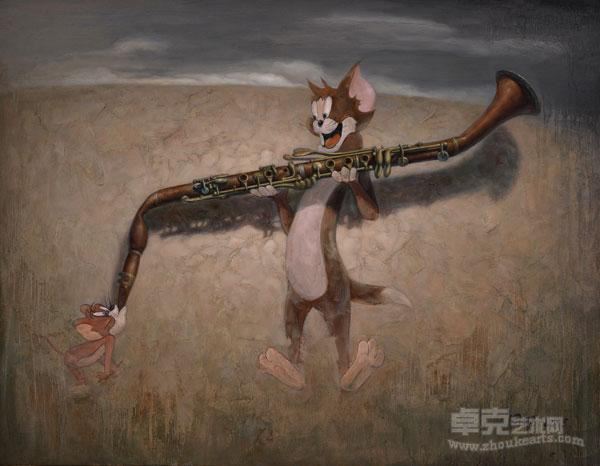 猫和老鼠 孙童明 68*88cm