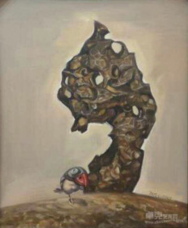《相伴》  张文静  布面油画  50×60cm