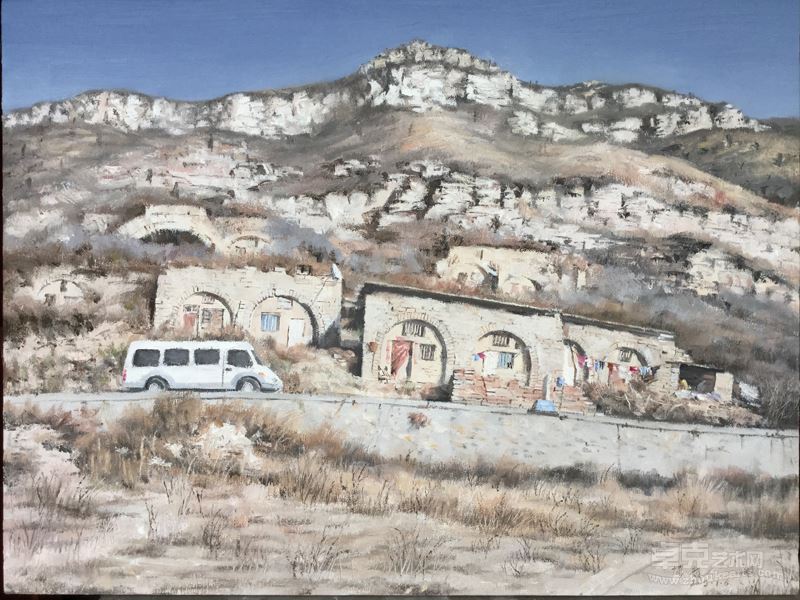 《山西写生—黄河边小景》  布面油画  姚博哲  60×80cm