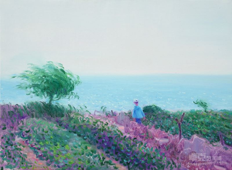 《去海边》郑迎春  布面油画  38x55cm  2015