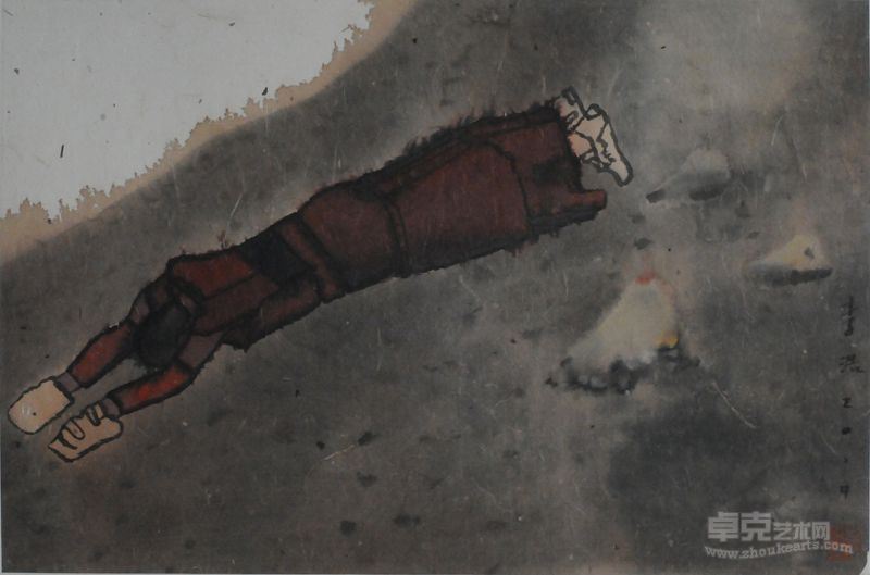 《甘南行纪系列---NO.21》 李浩  31×46cm  纸本水墨