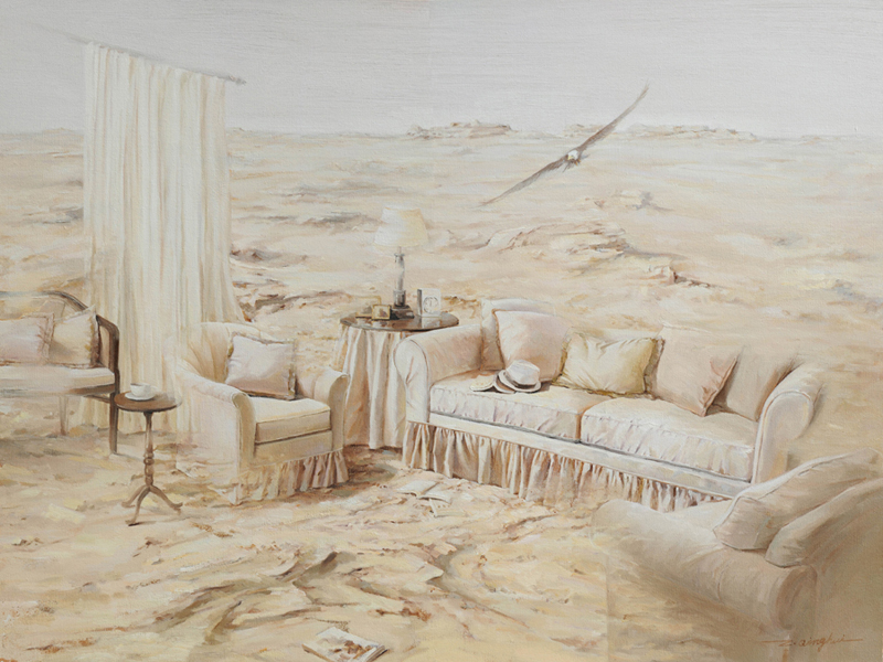 张庆慧-这么近，那么远-19 -布面油画 -120cm×90cm -2013