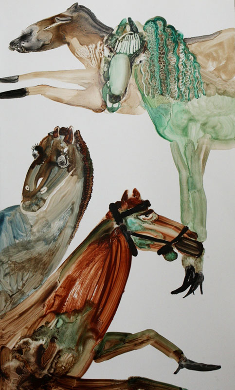 詹洋 今年流行什么 纸本油画 50×110cm 2013