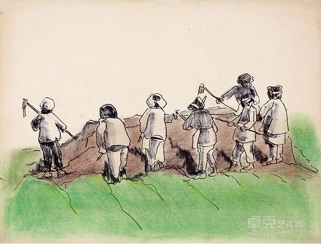 速写 年代不详 纸本 29×38cm 私人藏