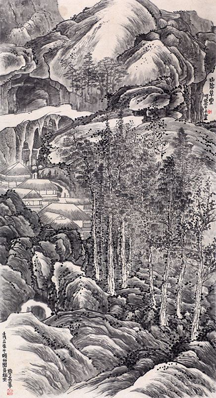 临龚半千山阴草堂 1982年 纸本 140×76cm 私人藏