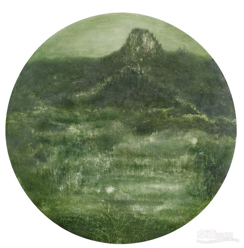何金安，江南谧境NO.2，布面油画，60cm×60cm，2014年