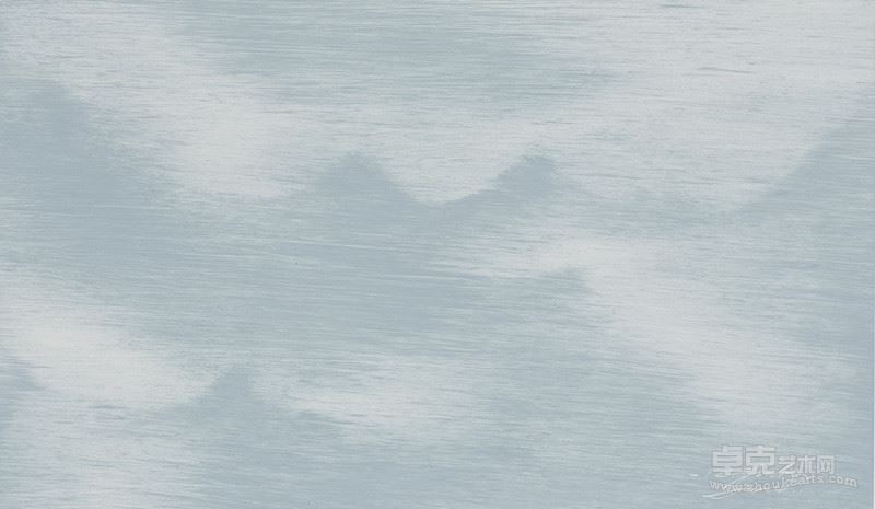 何金安，云山系列NO.2，板面油画，22.5cm×39cm，2014年