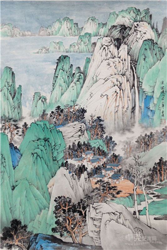 溪云过雨添山翠