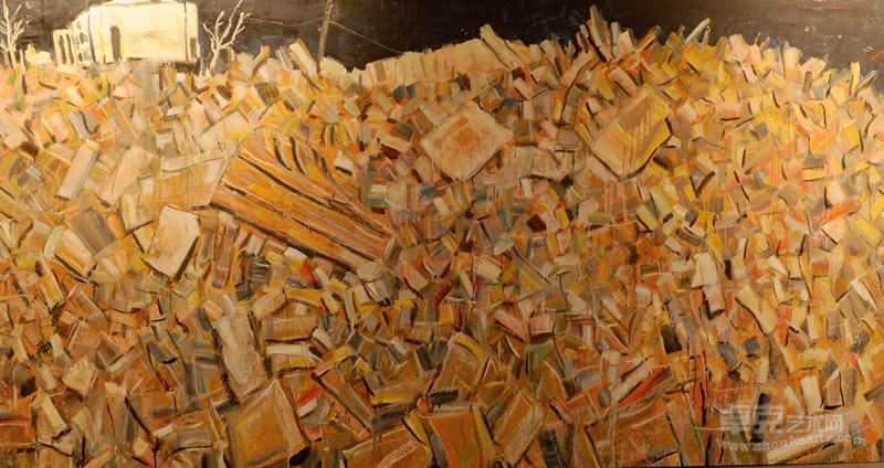 无人之境（一）  布面油彩  赵罡 150X350CM