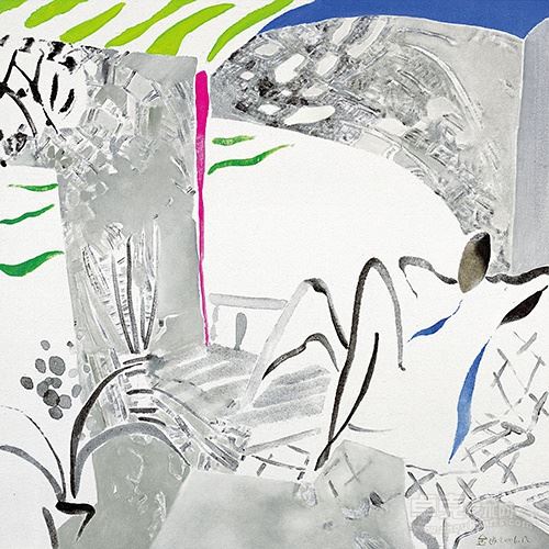 《听春》布面油画 100cm×100cm 2006年