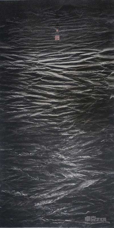 张倩楠 《天地造物系列之混沌》 纸本水墨 130X245cm 2015