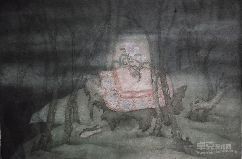 陈琳《柔软》系列四 纸本工笔 90x60cm 2015年