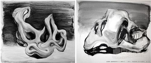 [陋兽骰系列]  之《 陋4-5 》｜  2015 ｜ 布面油画 | 50×60厘米， 各一对