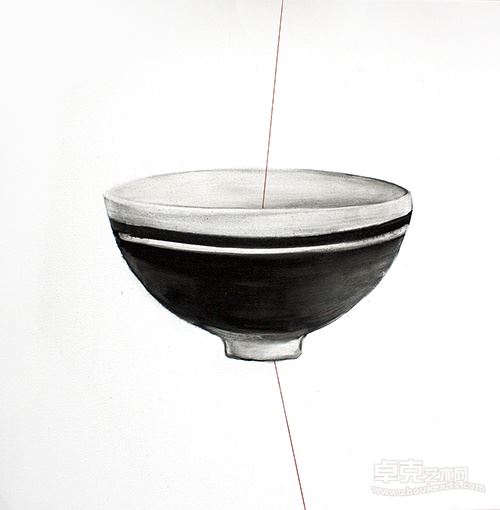 [ 间系列 ]  之《 间1 》｜  2015 ｜ 布面油画 及 手工材料 | 50×50厘米