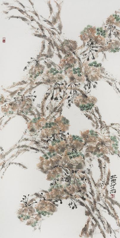 黄茜 莲蓬Ⅱ 138×69 2015