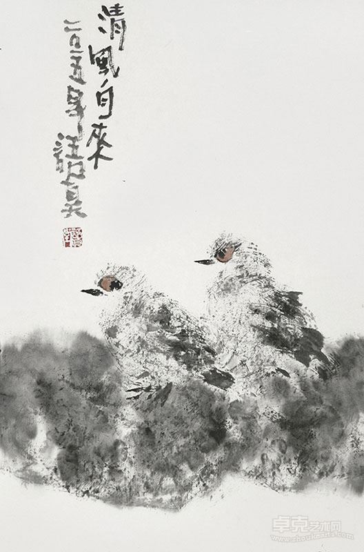 符语真 清风自来 纸本彩墨 50cmx70cm 2015