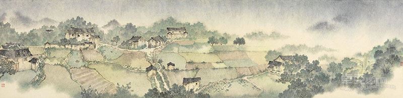 蔡涵悦 朗梓印象II 纸本彩墨 44cmx60cm 2014