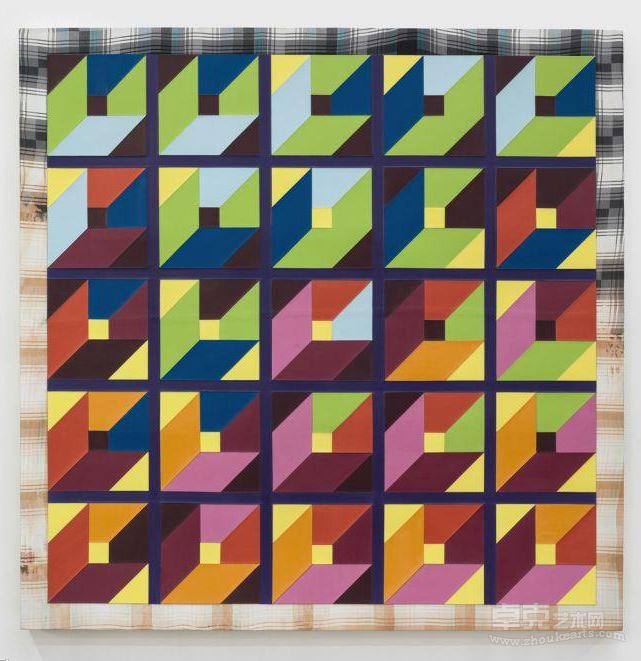 赵要，《很有想法的绘画 I-417》，2014年，布面丙烯，180厘米 x 180厘米