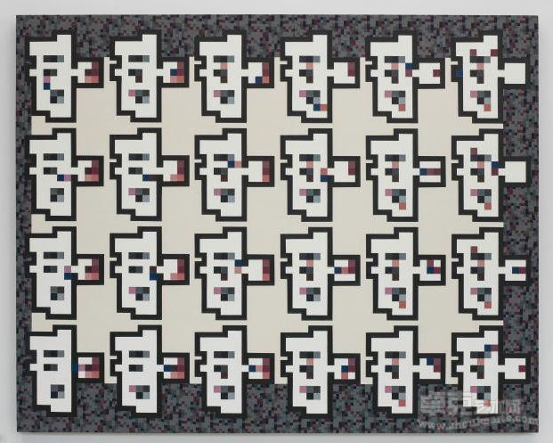 赵要，《很有想法的绘画 III-338》，2014年，布面丙烯，200厘米 x 250厘米