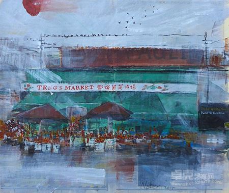 VAN-TengsMarket超市 2015MixedMediaPaper56x64cm