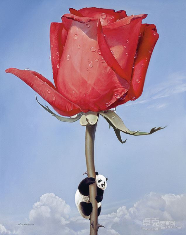 《后天的玫瑰》布面油画  175X139.5cm   2006年  张奇开