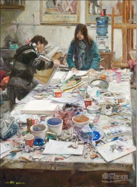 《坦培拉技法课》 周小松 130x100cm 2011年