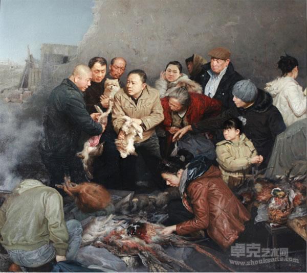 《早集》 张学 180x190cm
