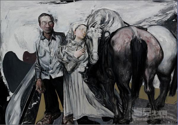 《高铁时代1》 秦秀杰 200x140cm 2014年