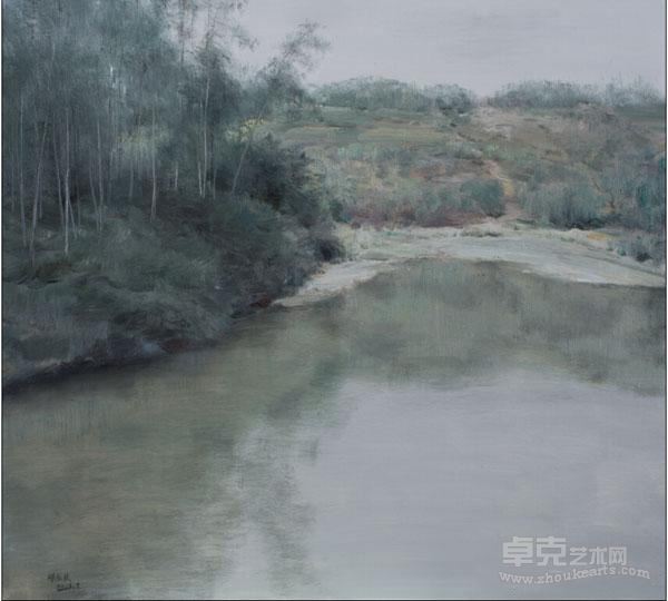 《岜民村外》 邓乐民 100x90cm 2015年