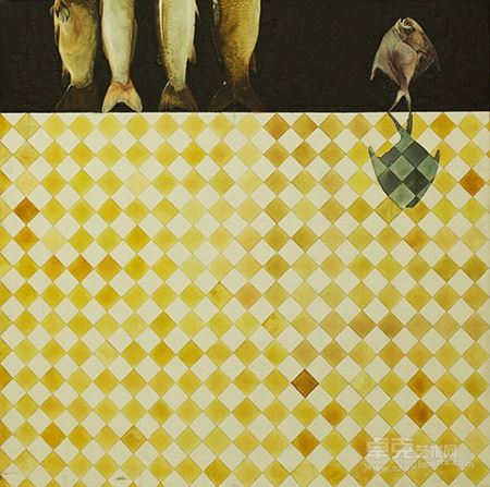 吴慧媛《孤独》系列 100×100cm 布面综合材料 2013年